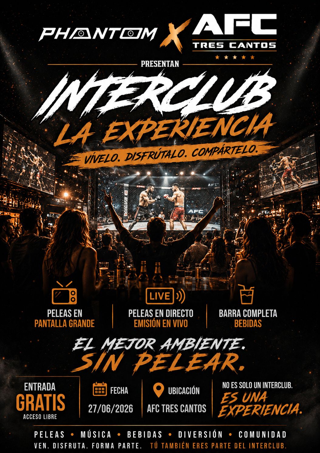 Imagen oficial del evento Manu Camara x Phantom en AFC Tres Cantos